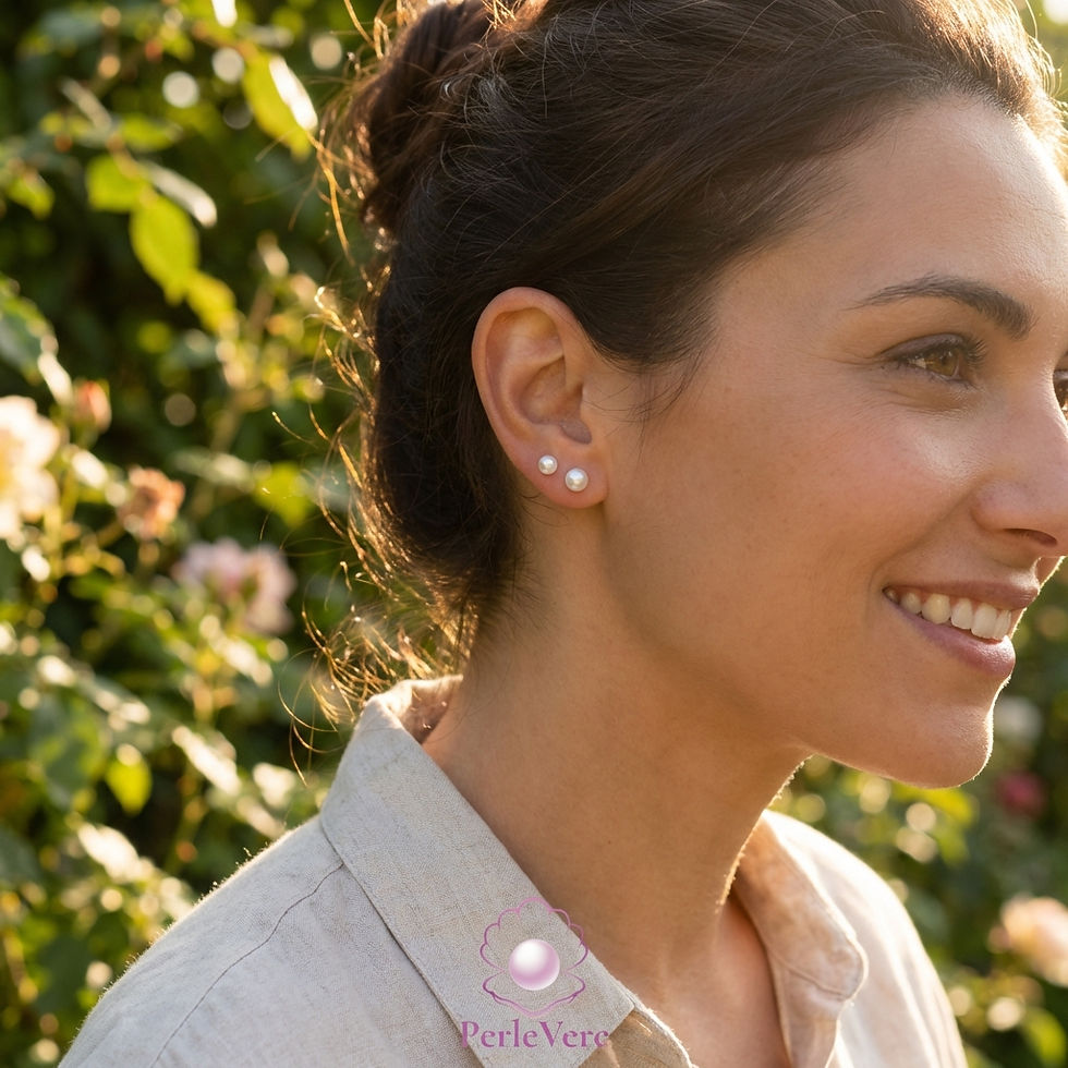 Miniatura: Perlevere.it Orecchini con perle di mare akoya con perno