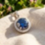 diamondshero.it pendente punto luce oro argento brillante diamante blu blue moissanite diamond ring silver pendant