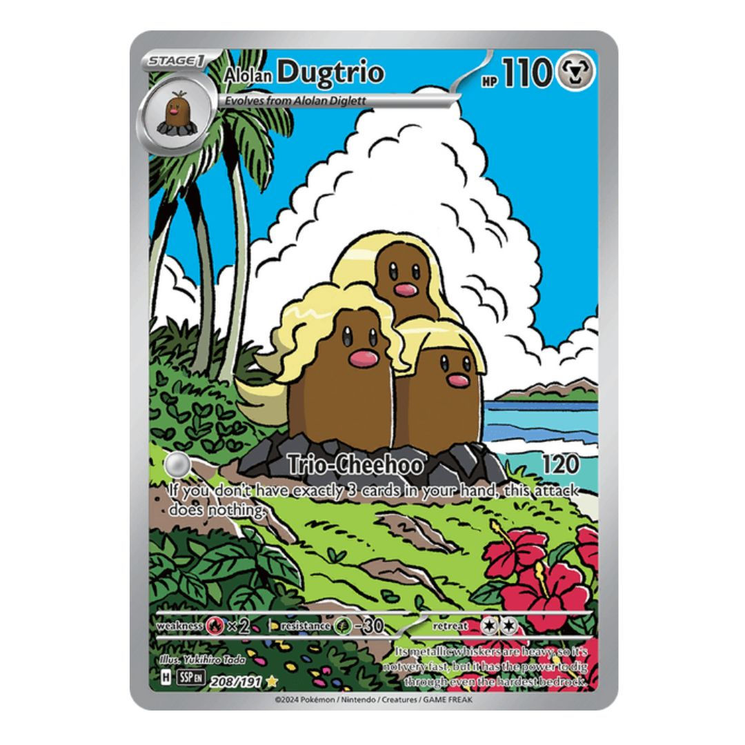 Alolan Dugtrio (Illustration Rare) - Surging Sparks