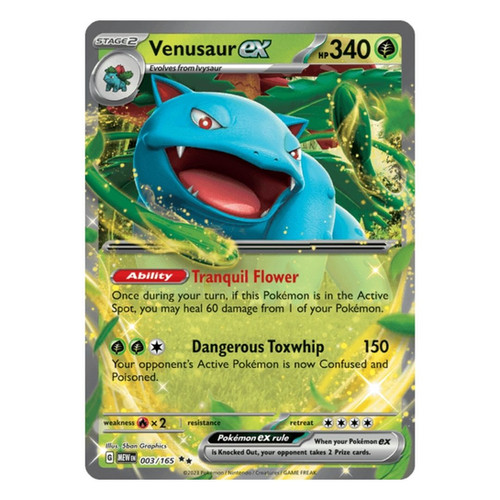 Pokemon Scarlet & Violet 151 Double Rare Venusaur ex #3 Pokemon Scarlet & Violet 151 Double Rare Venusaur ex #3