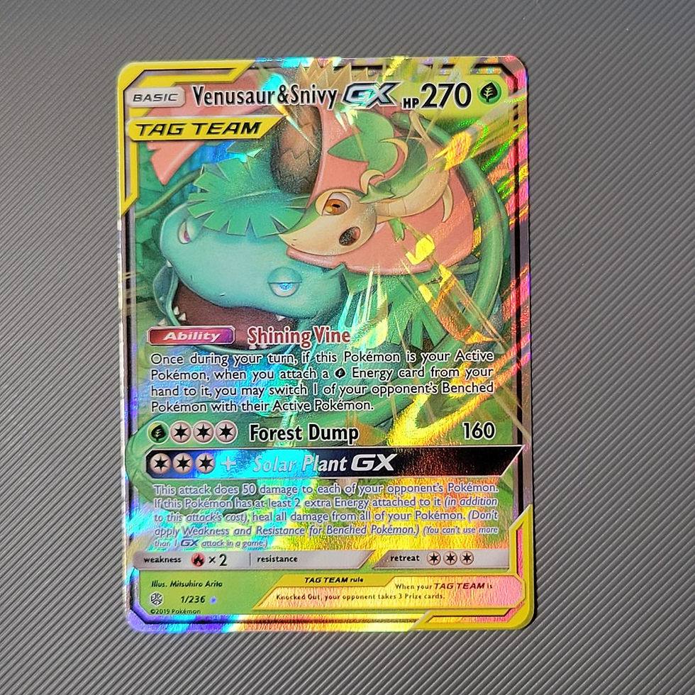 Venusaur & Snivy GX Tag Team (Ultra Rare) - Cosmic Eclipse