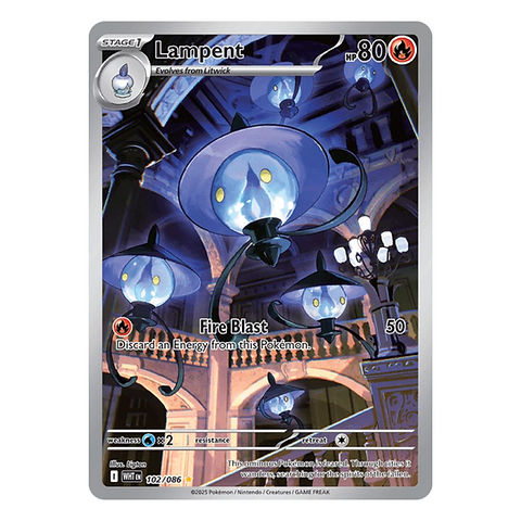 pokemon lampent card - Sword & Shield - Lost Origin - - 25/196 Fire Reignite (20) Attach a Fire Energy card from your discard pile to 1 of your Pokmon Pokemon Angry Lampent