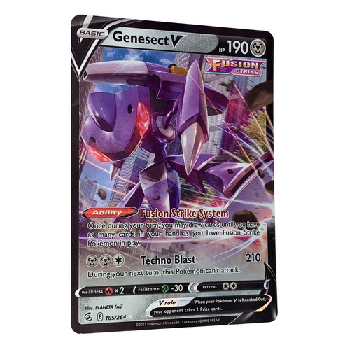 genesect v pokemon card price Pokmon TCG Fusion Strike 185/264 Holo Ultra Rare Weakness Fire 2 Resistance Grass Genesect V - Fusion Strike
