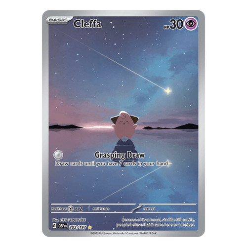 pokemon card cleffa [JAPANESE] (SV3 Ruler of the Black Flame)(113/108 your turn ends Cleffa (202/197)  PokeGuard