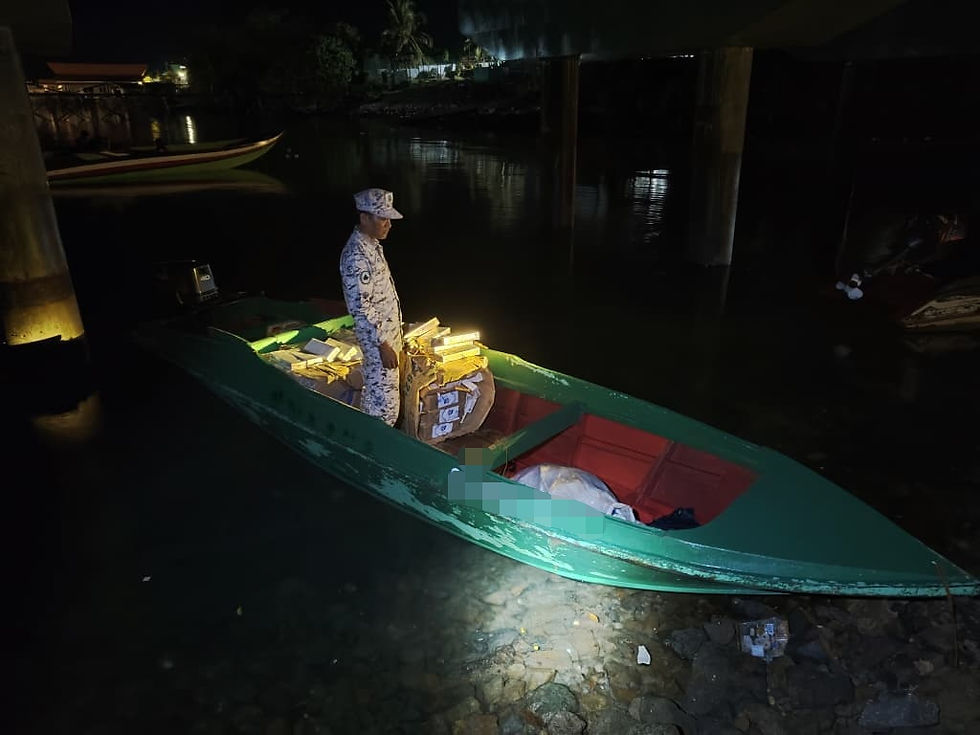 Taktik Terjun Laut Gagal, Rokok Seludup Bernilai Rm70,000 Dirampas