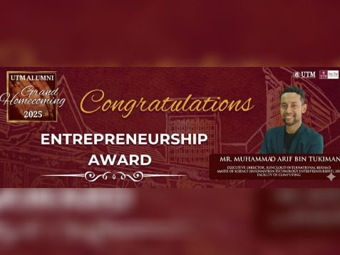 RunCloud CEO Honoured with Top Entrepreneur Award at UTM Alumni Homecoming