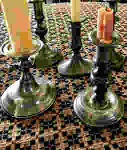 Pewter candlesticks
