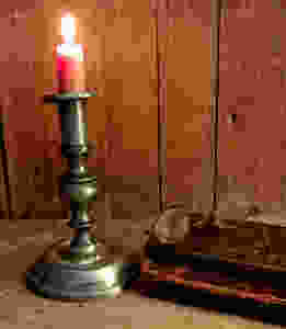 Pewter candlestick