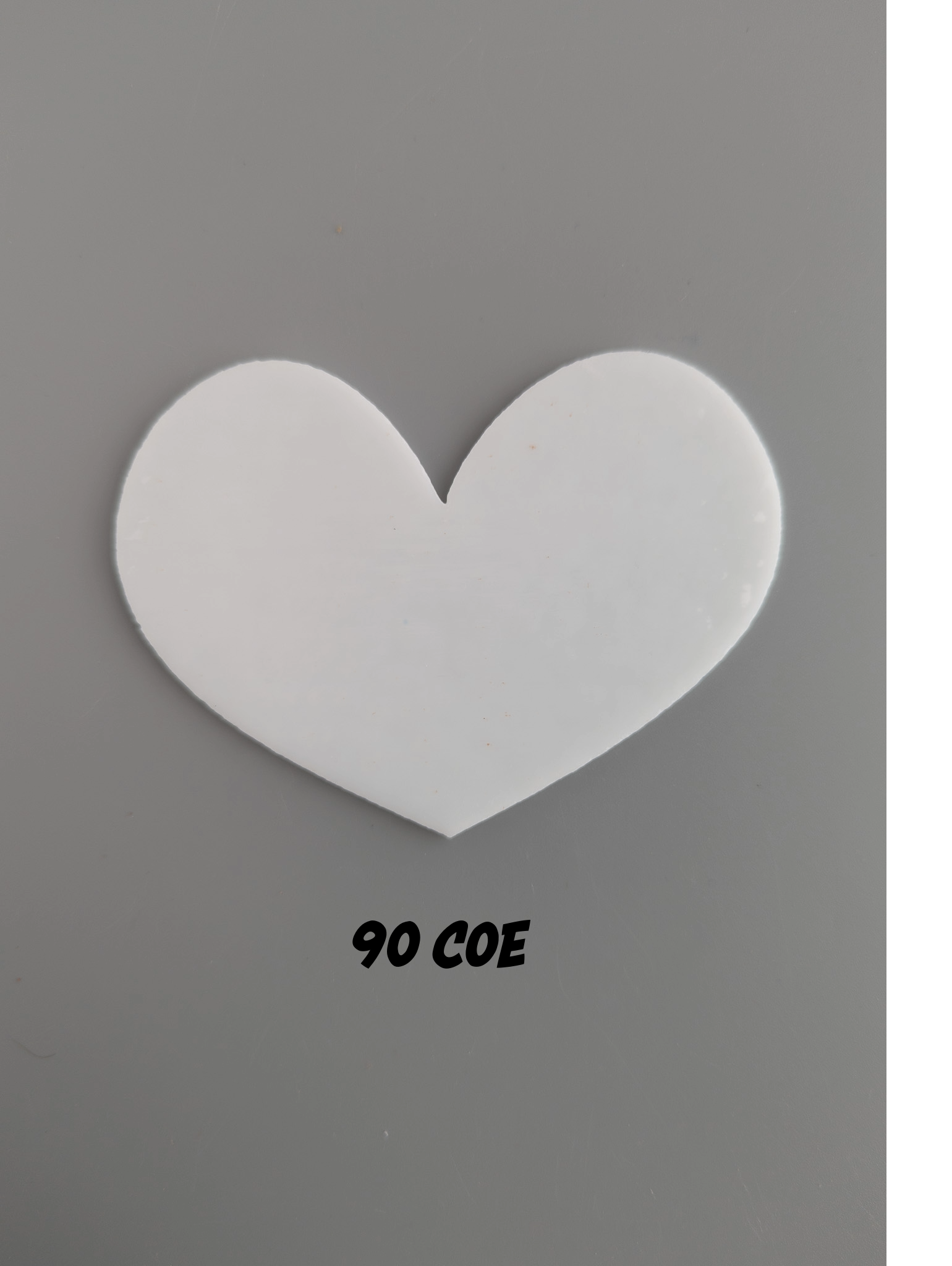 90 COE Chubby Heart Glass Precut Shape for Fused, Stained Artists