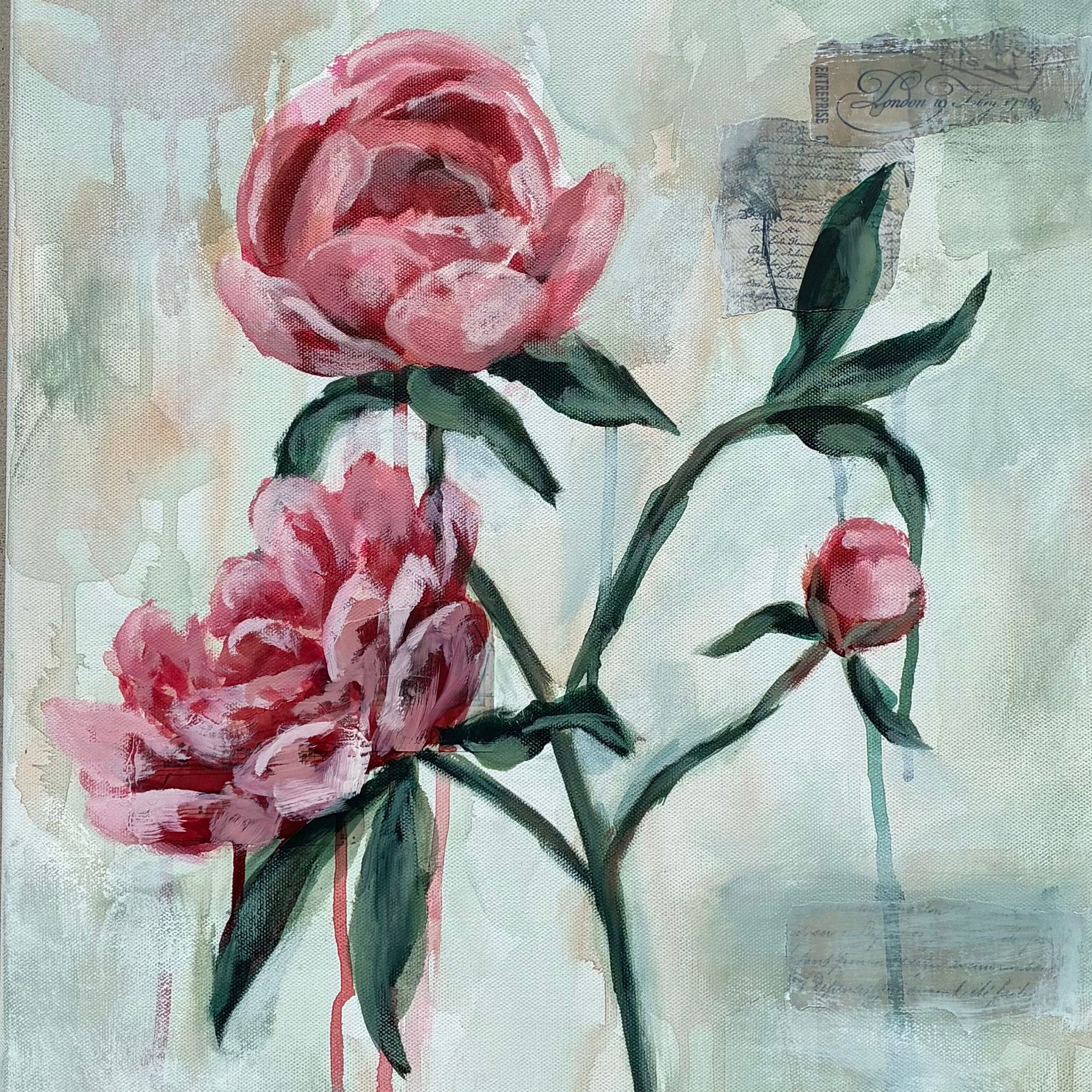 Oct 16th, Mixed Media Oil Painting, "Pink Peonies", Fri, 4 pm to 7 pm