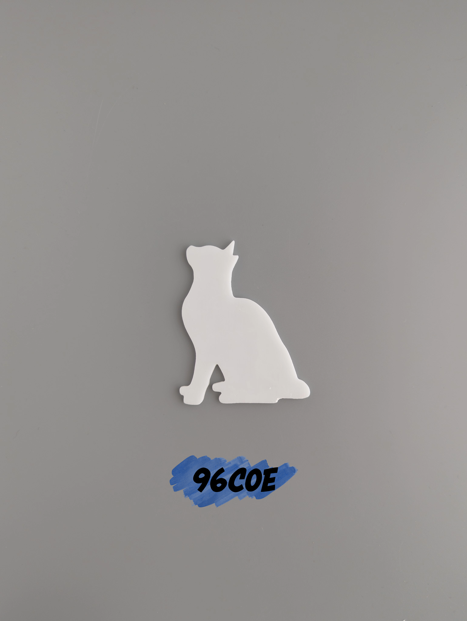 96 COE 3" Precut Sitting Cat Shape Fused Stained Glass Mosaic Cat Lover