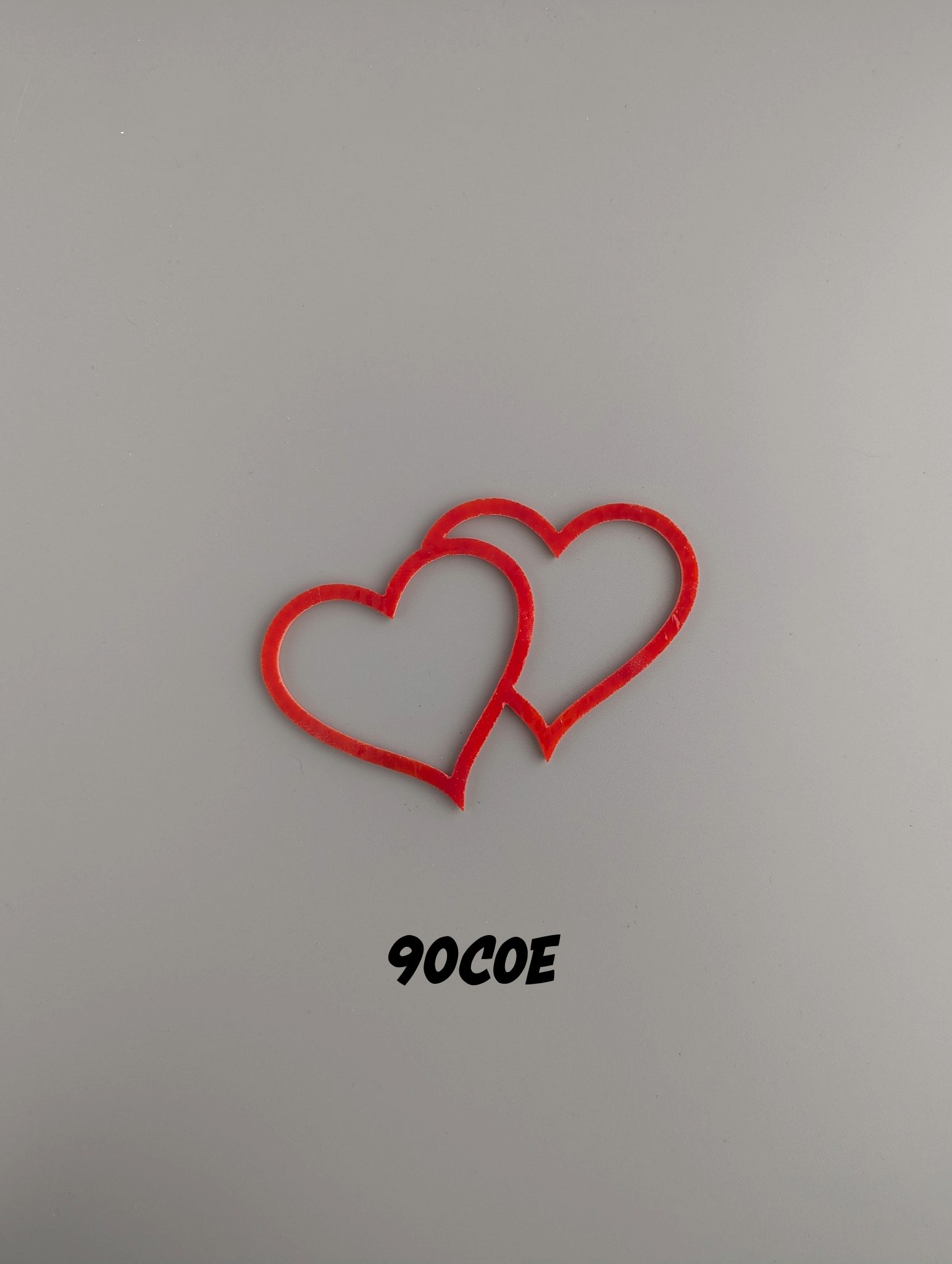 90 COE Double Heart Precut Shape for Fused, Stained Glass Artist Valentine's Day