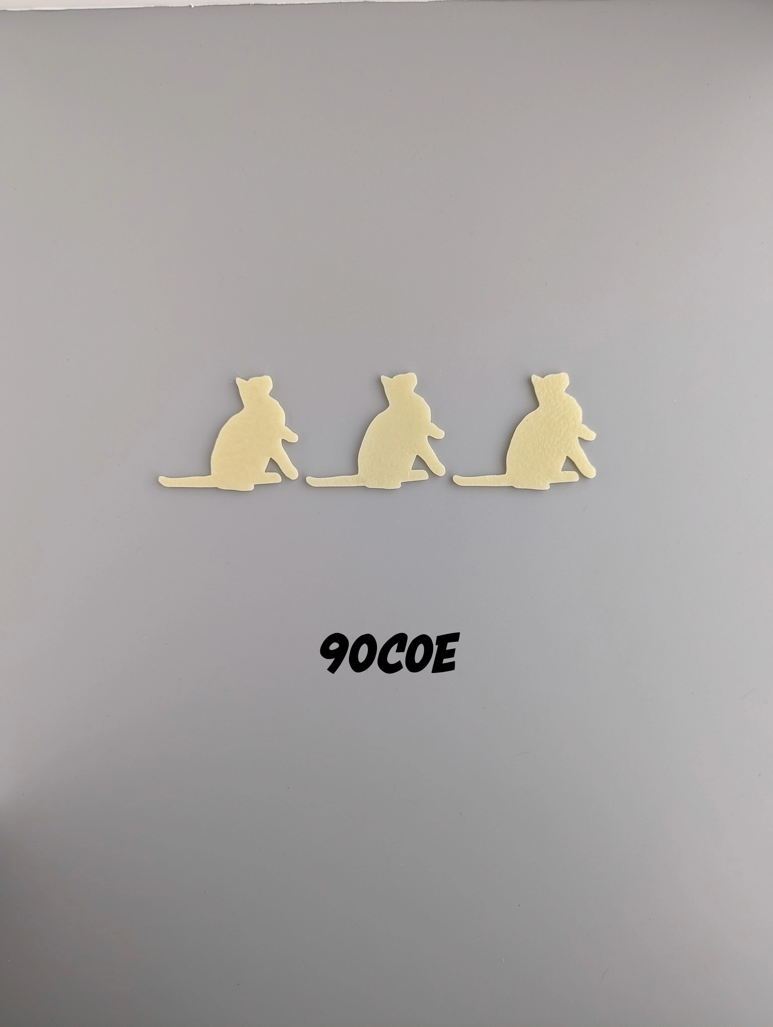 90 COE 2" 3pk Cat Paw Up Fused Mosaic and Stained Glass, Art Supply