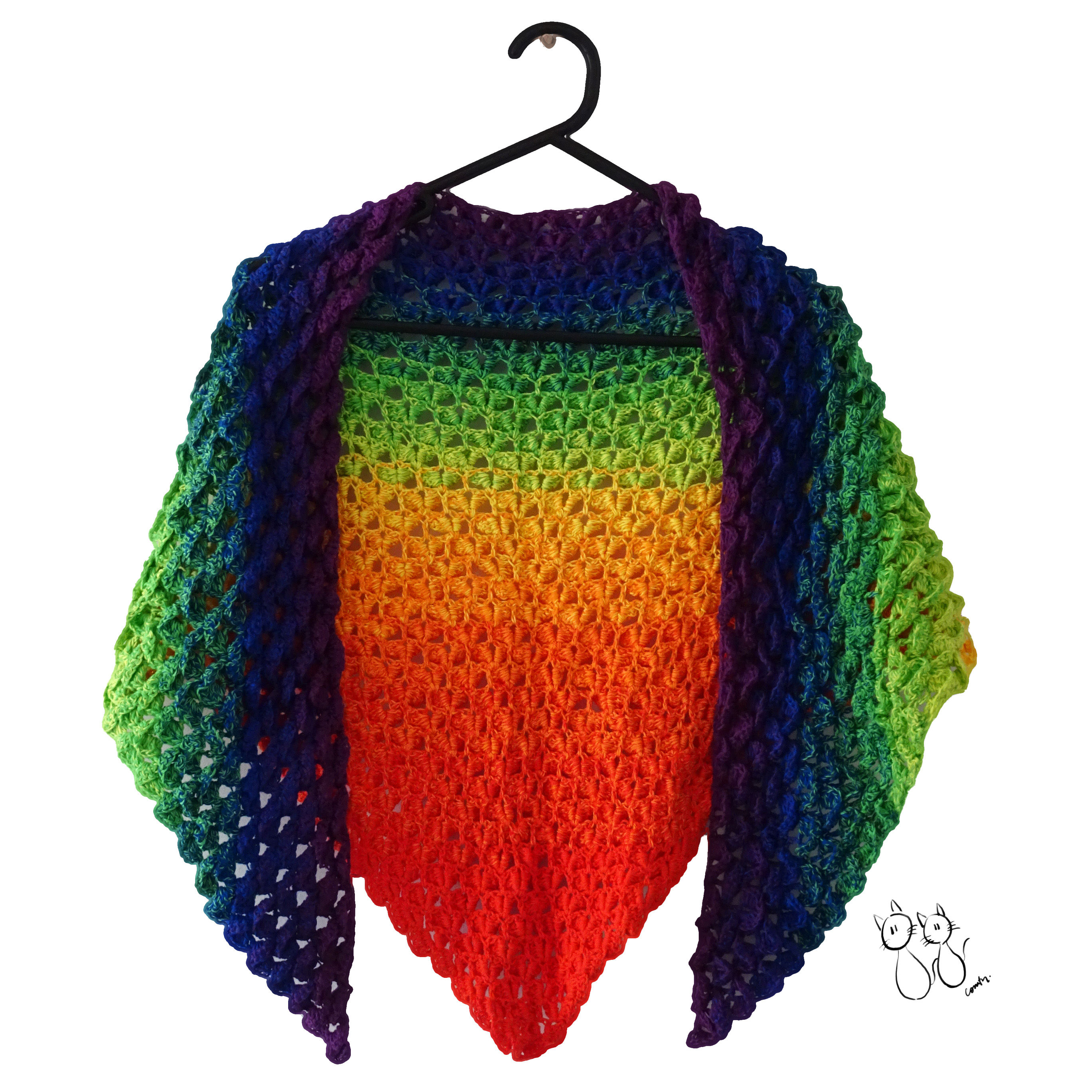 Hand Knit Cotton Scarf