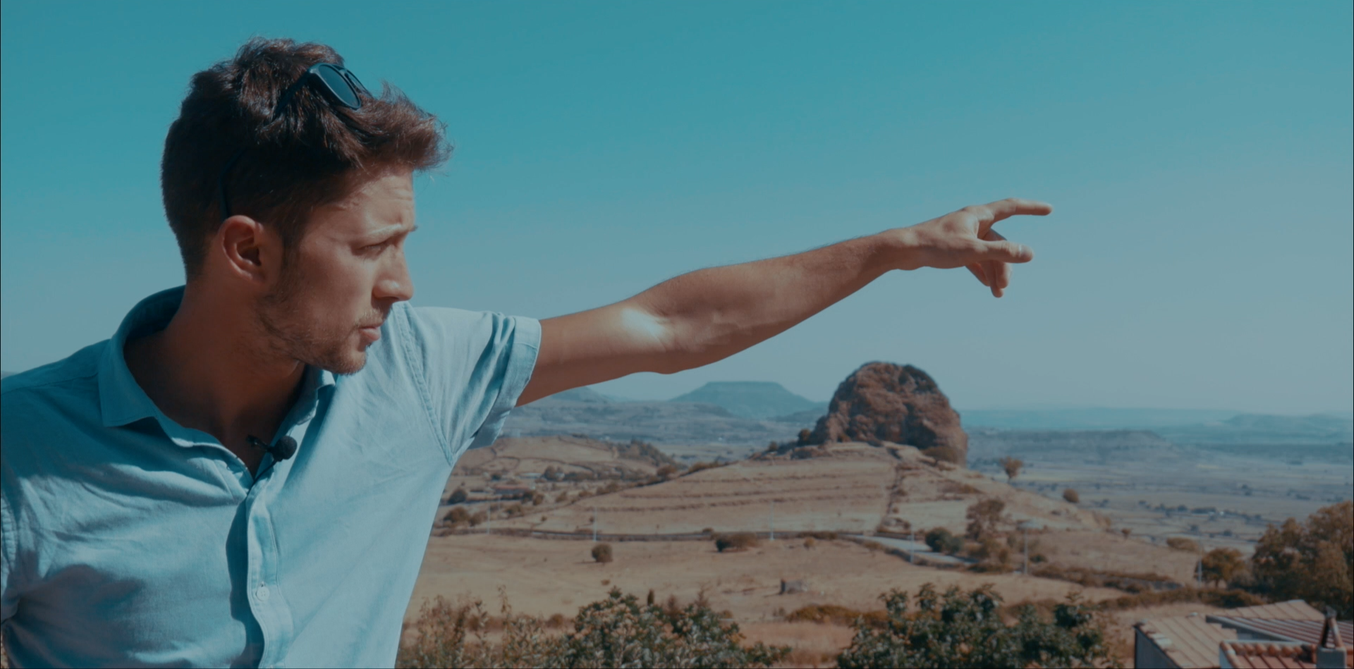 Tommaso Beni sul set in Sardegna