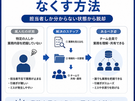 「属人化している業務をなくす方法｜担当者しか分からない状態は危険です」