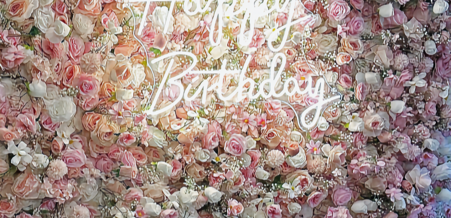 Neon ledowy Happy Birthday z ofertę WB Flora