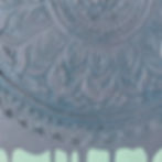 PAINTING DRIPPED MEDALLION - STONE WASHED GREEN/BLUE 