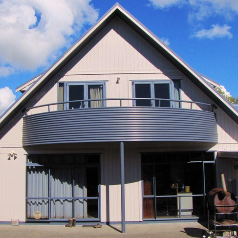 A-frame house after painting