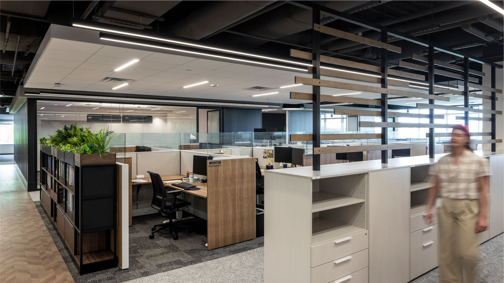 open office, workstations