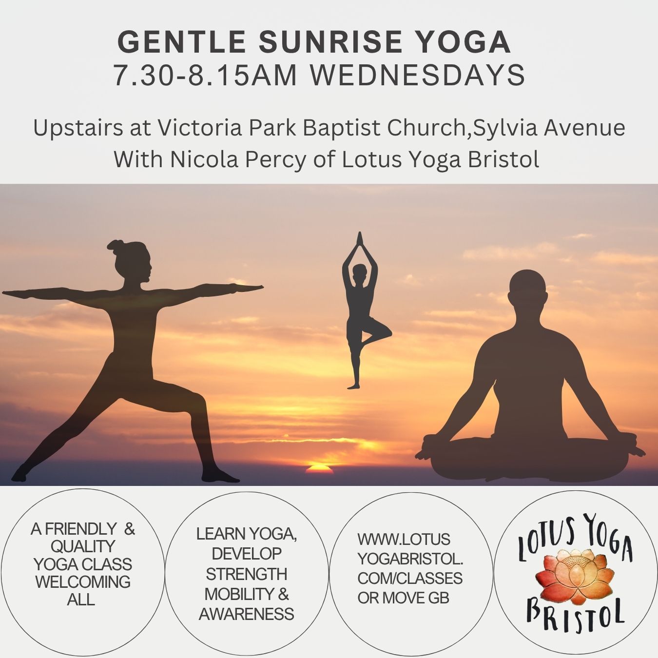 Term Gentle Sunrise Yoga Wed 7.30-8.15am