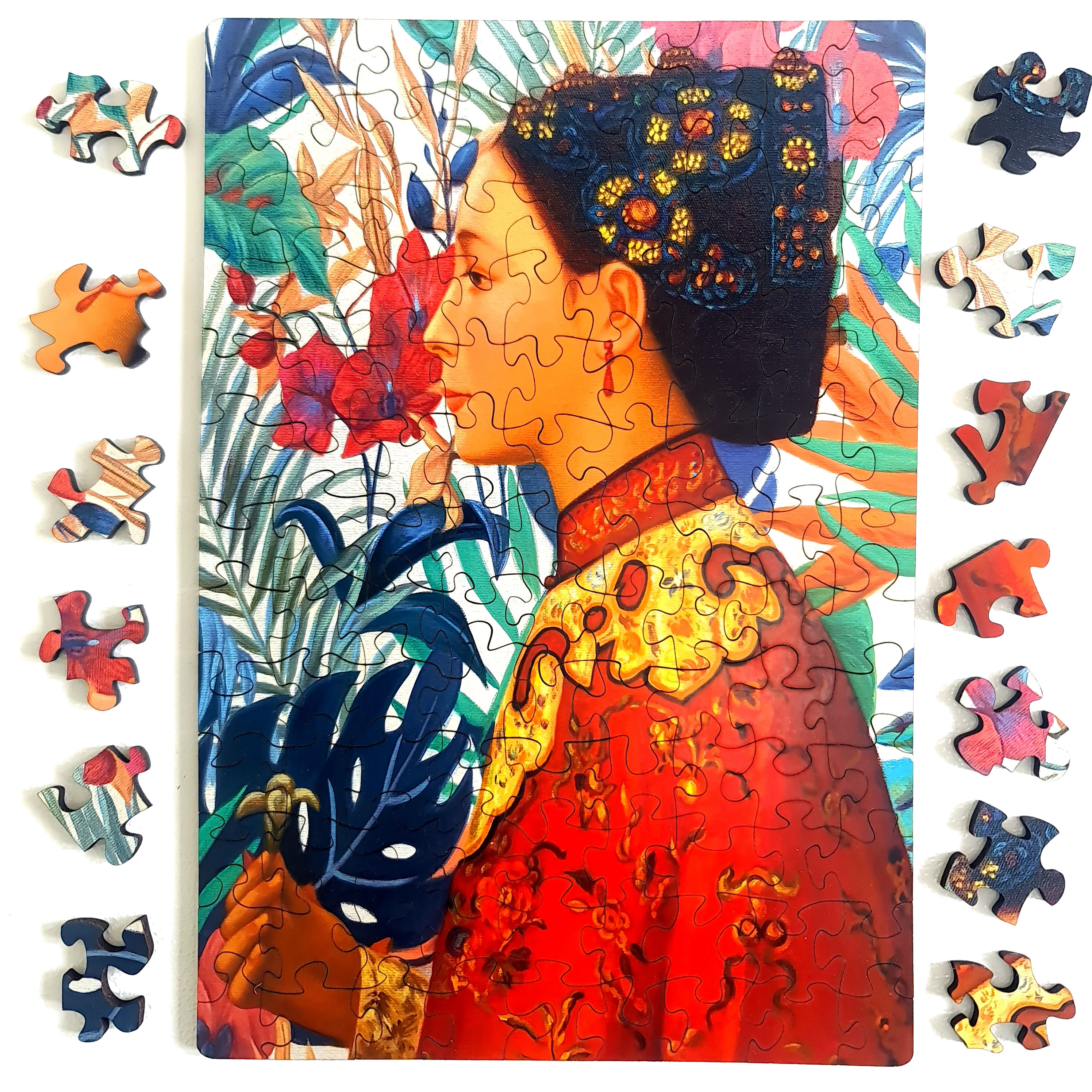 Renaissance Yoga Small Wooden Puzzle | 140 Pieces & 18cm x 26cm