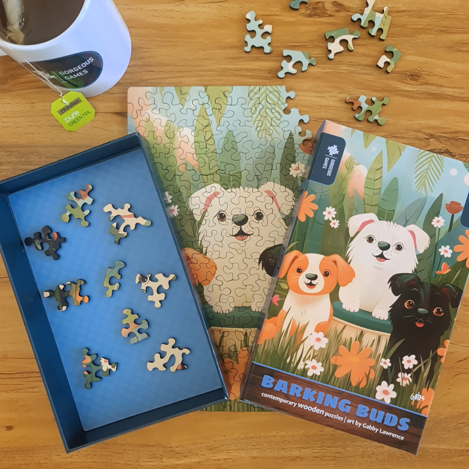 "Barking Buds" Small Wooden Puzzle | 134 Pieces & 18cm x 26cm