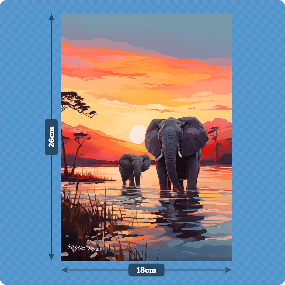Thumbnail: "Sunrise Giants" Small Wooden Puzzle | 134 Pieces & 18cm x 26cm