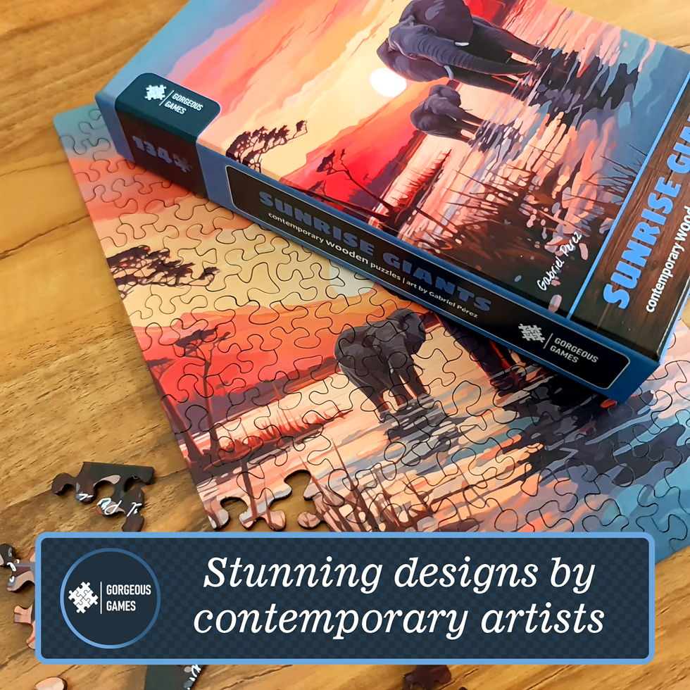Thumbnail: "Sunrise Giants" Small Wooden Puzzle | 134 Pieces & 18cm x 26cm