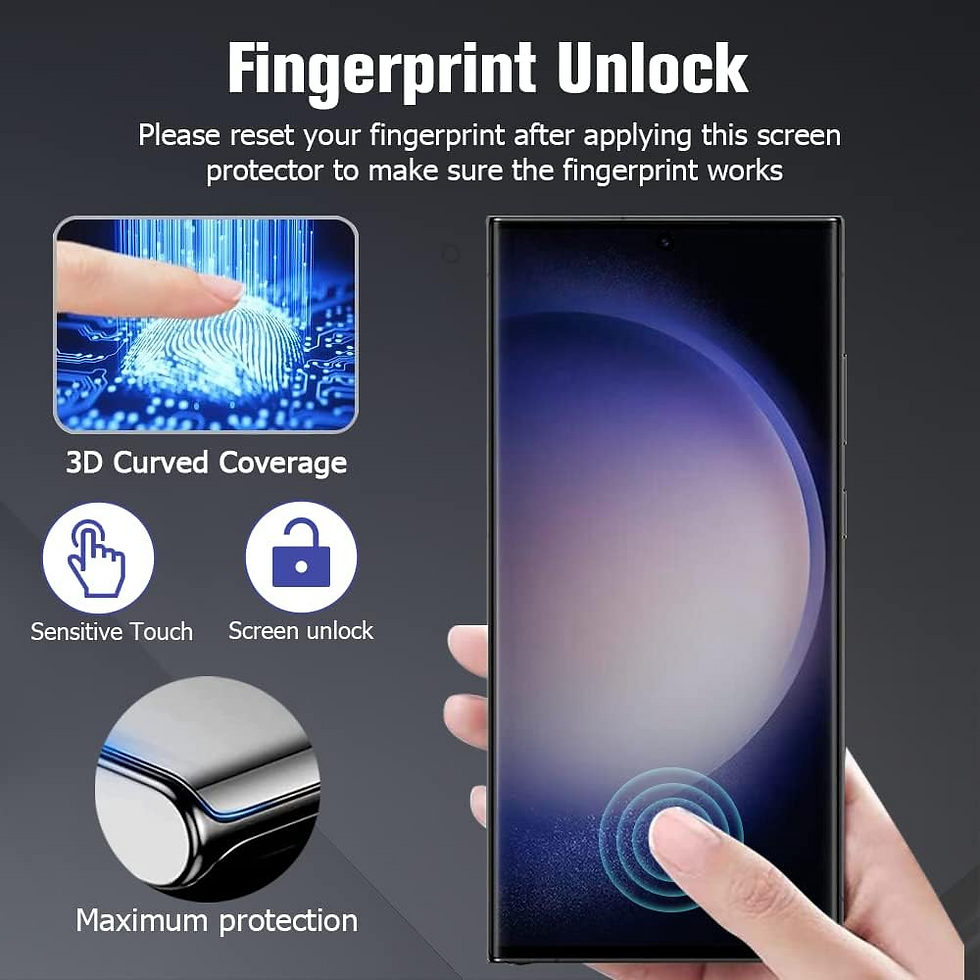 Miniatura: Tempered Glass Screen Protector Lens Hydrogel For Samsung S23 S22 Ultra Plus USA