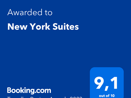 NY Suites Recibe el Distinguido Reconocimiento TRAVELLER REVIEW AWARDS 2023.