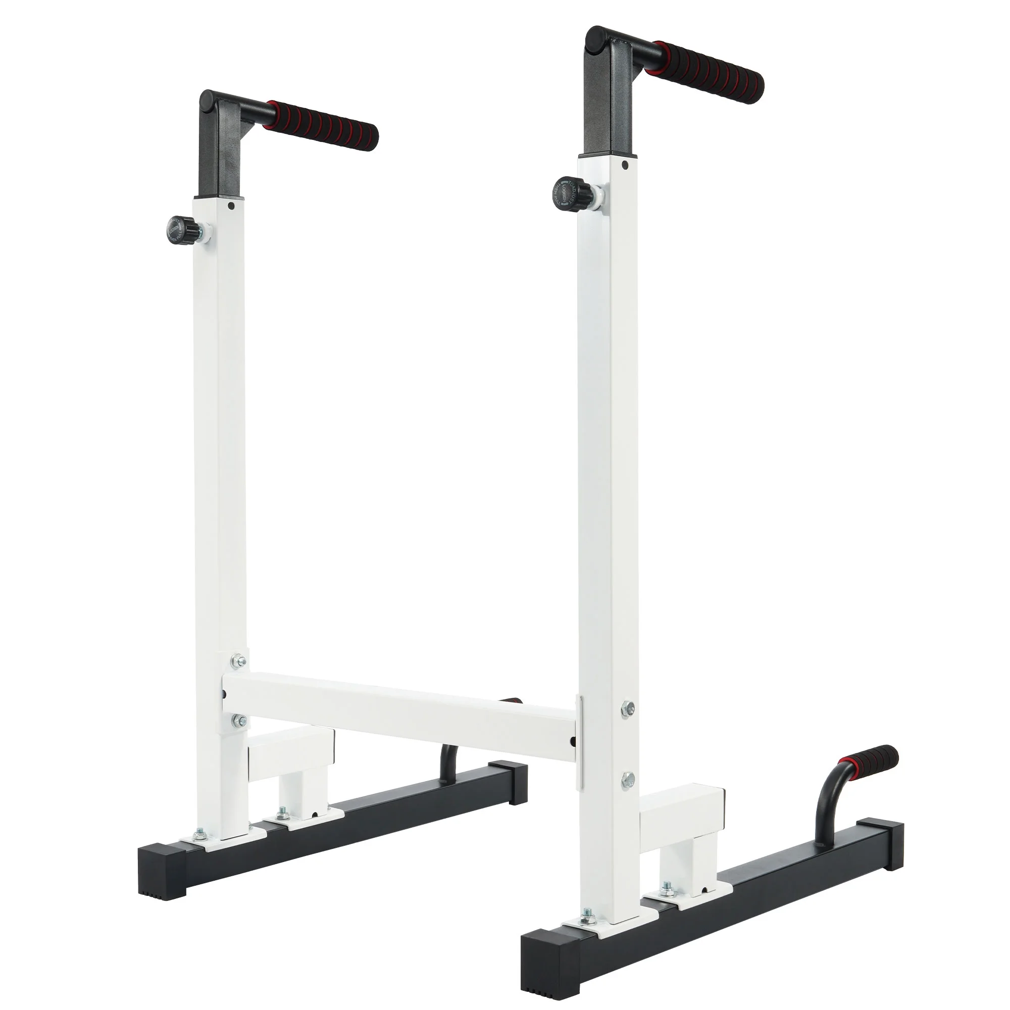 Multi Function Home Gym Exercise Fitness Dip Stand, White