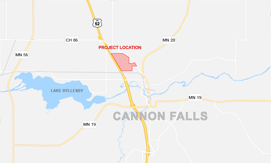 A map of the proposed location