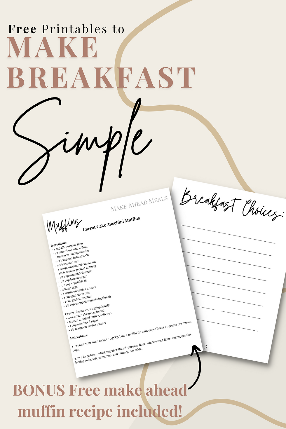 Breakfast Made Simple- Easy Breakfast Meal Plan