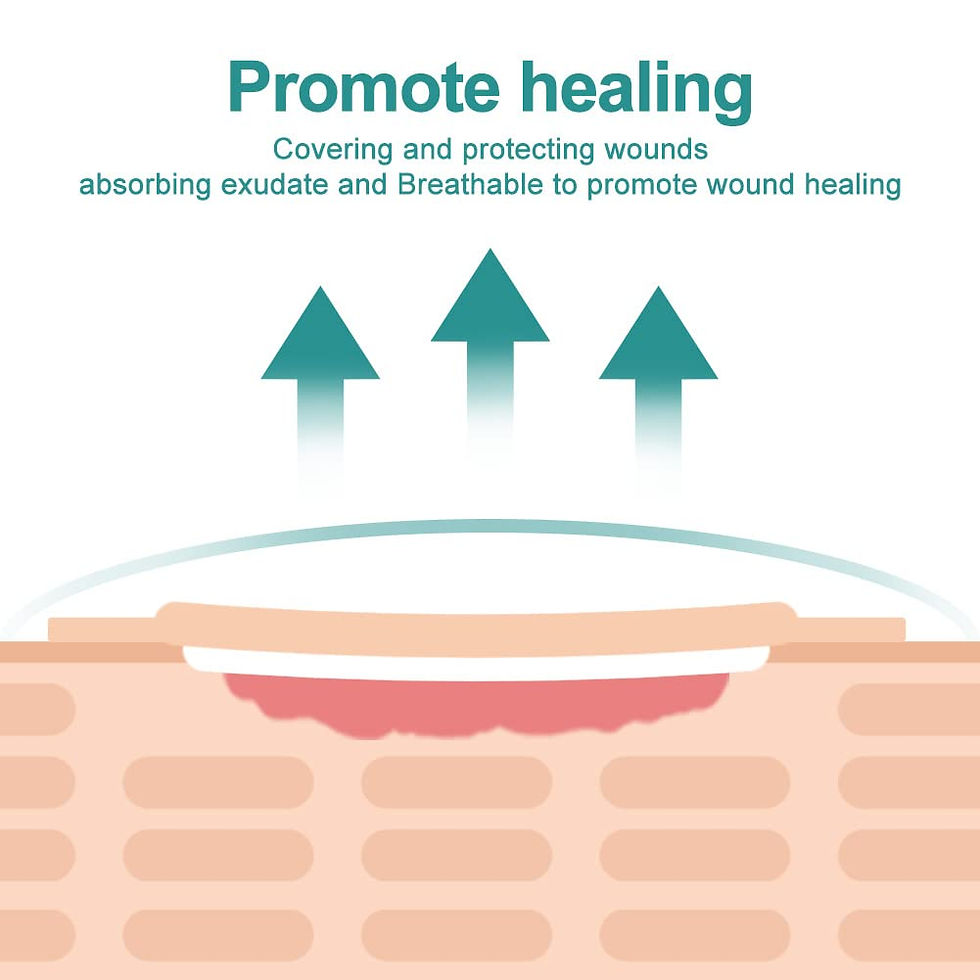 Thumbnail: Dimora 10 Pack Wound Dressing Sacrum Foam Bandages Silicone Adhesive Border 7...