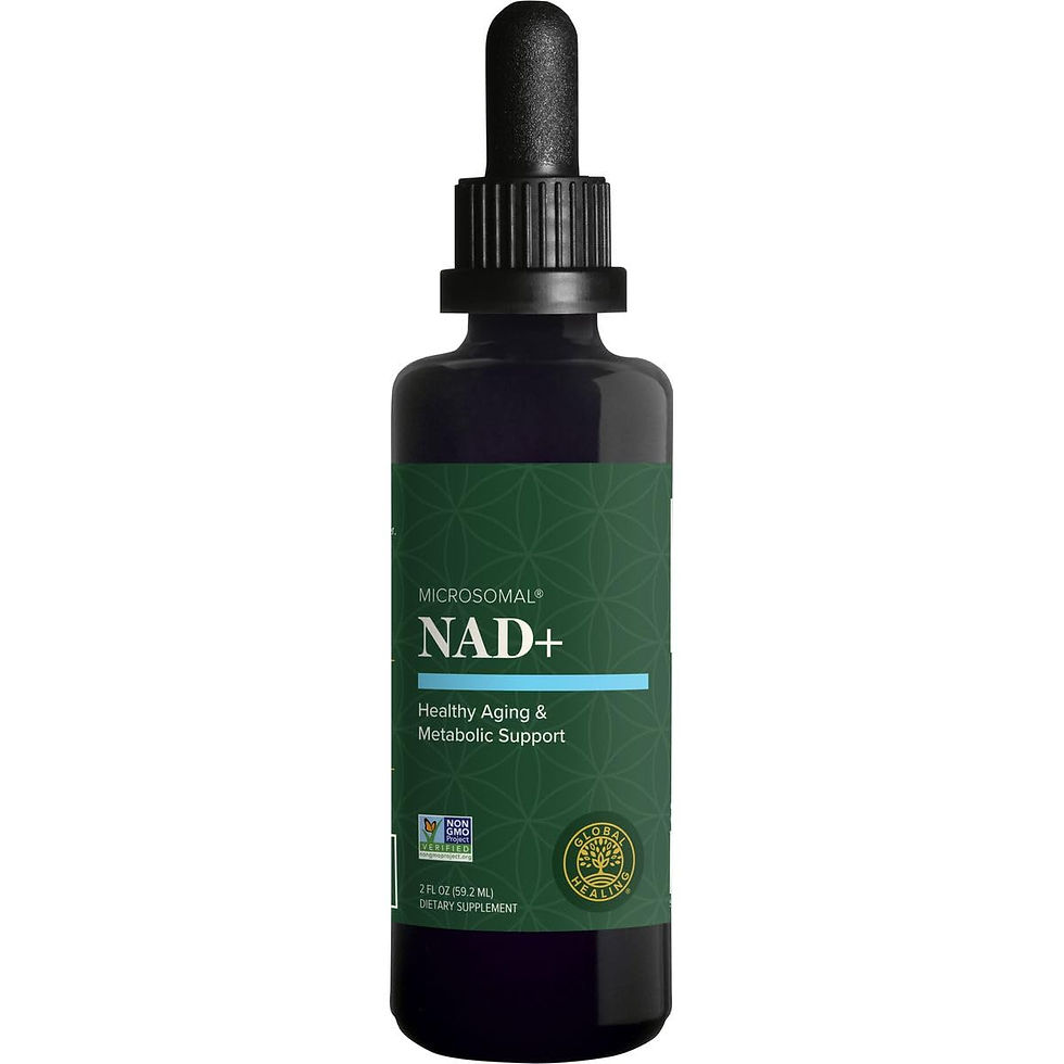 Thumbnail: Global Healing Premium NAD+ Liquid Supplement - Sublingual NAD Drops - Liposo...