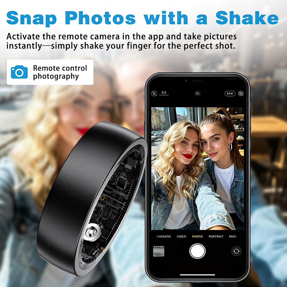 Thumbnail: S SECRETTOP Smart Ring for Men Women, Fitness Tracker Ring with Heart Rate, S...