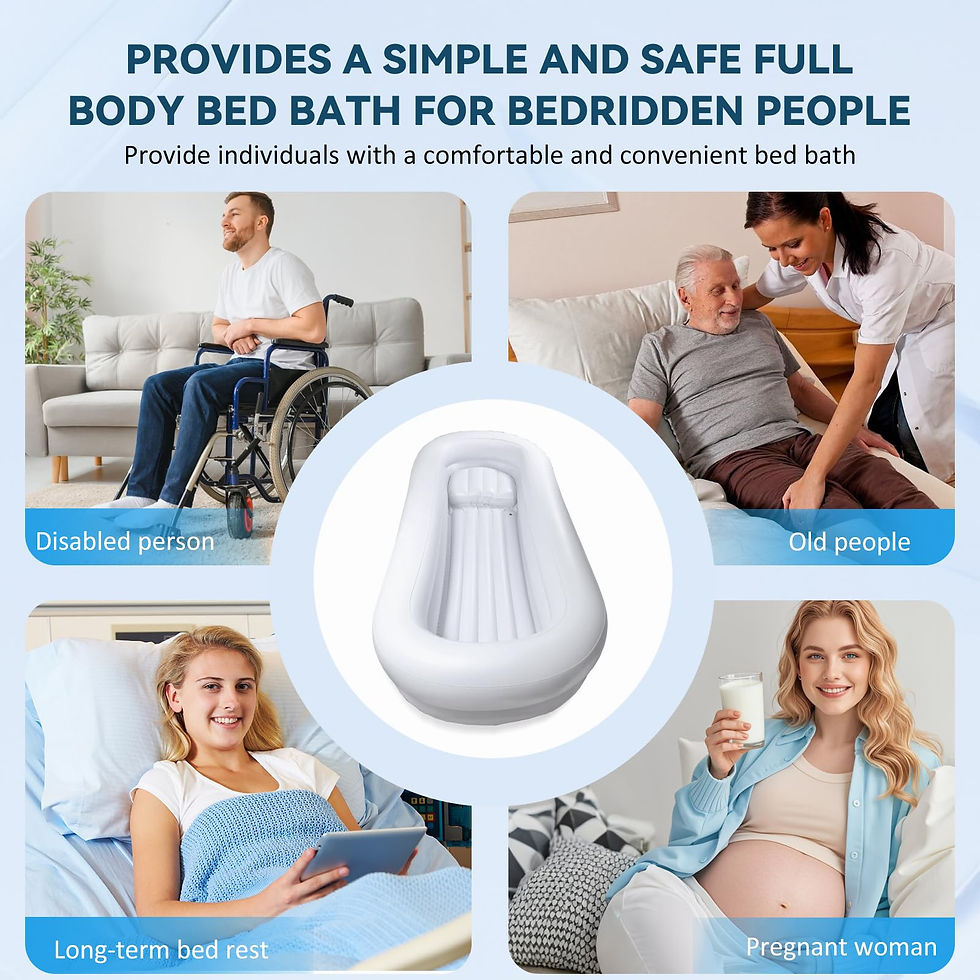 Thumbnail: SMLXLXX,Bedside Shower Bath Kit,Inflatable Bed Bath,Medical grade PVC Bedside...