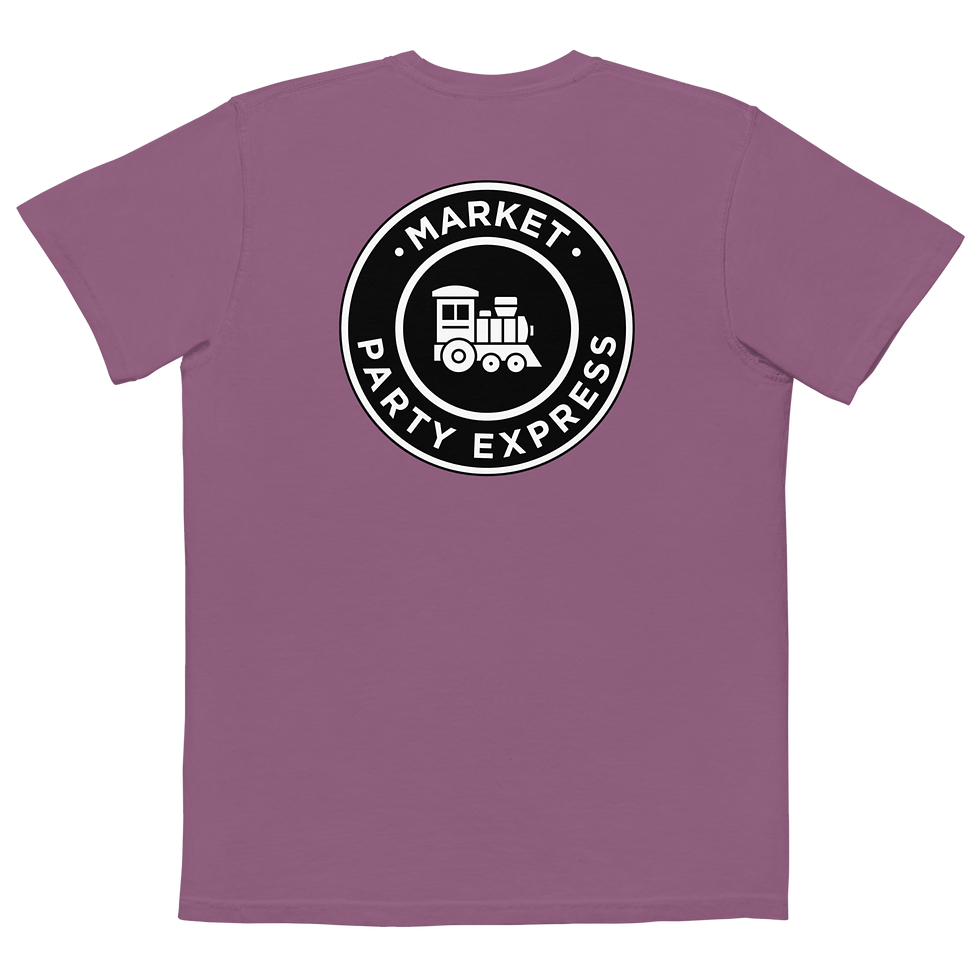 Market Party Express Pocket Tee (Design on Back)