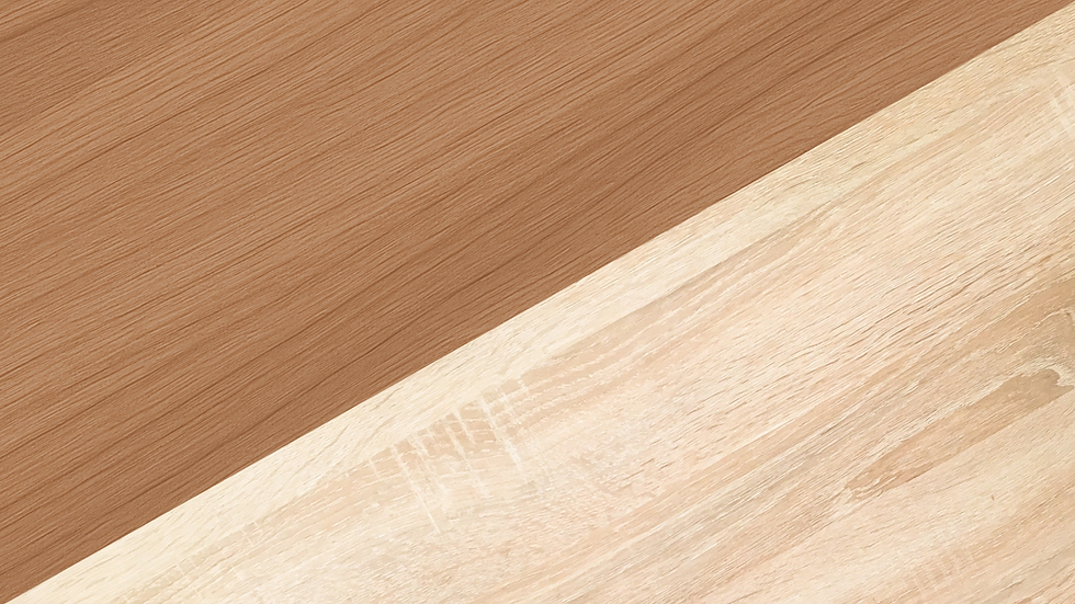 A picture of oak wood panel paired up with a pine wood panel