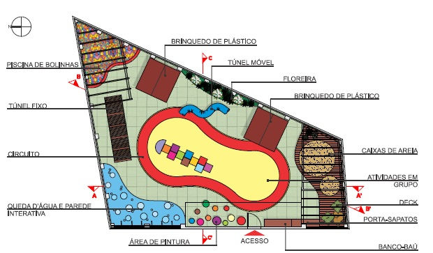 Proposta de Revitalização para o Pátio da Creche Anjo da Guarda - Planta Baixa