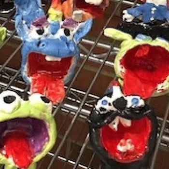 Clay Pinch Pot Monsters