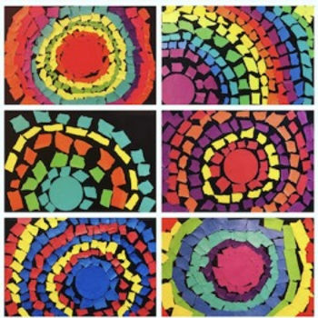 Patterns of Shape and Color Collage
