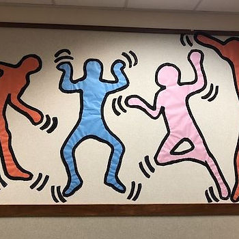 Life-size Keith Haring Drawings