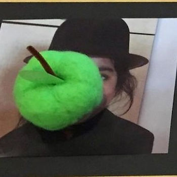 Rene Magritte Felted Apples