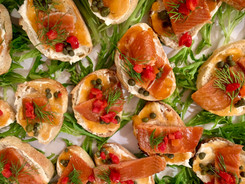 Smoked Trout Crostini with Mango Chutney