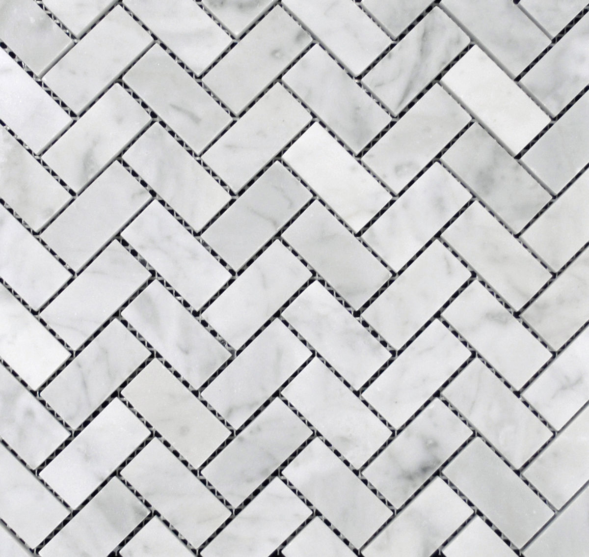 Carrara 1"x2" Herringbone Honed Mosaic
