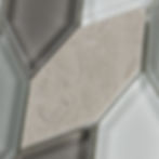Thumbnail: Natural Elements Blue Heron Hex Leaves Mosaic