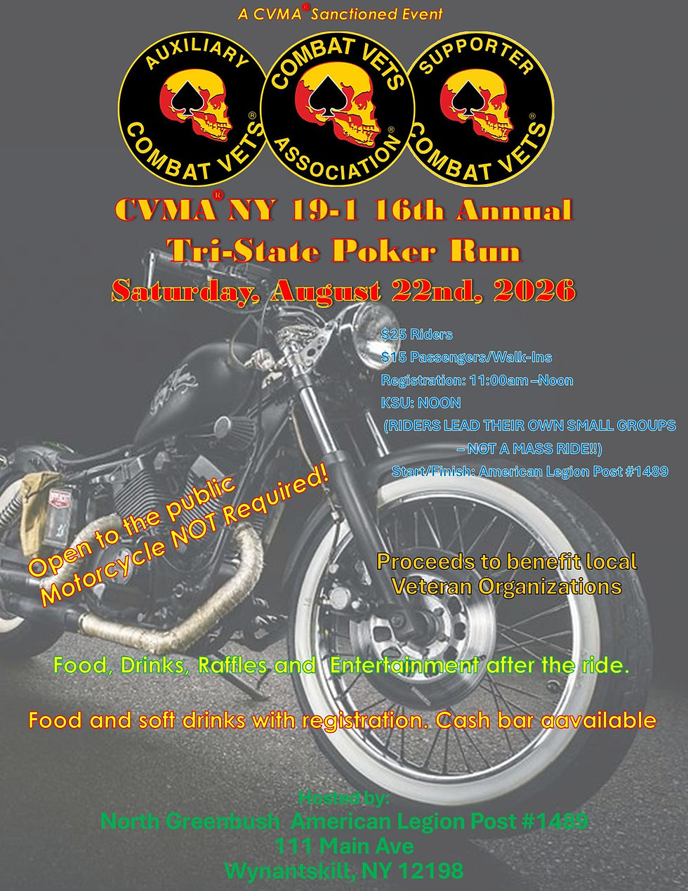 NY 19-1 16th Annual Tri - State Poker Run