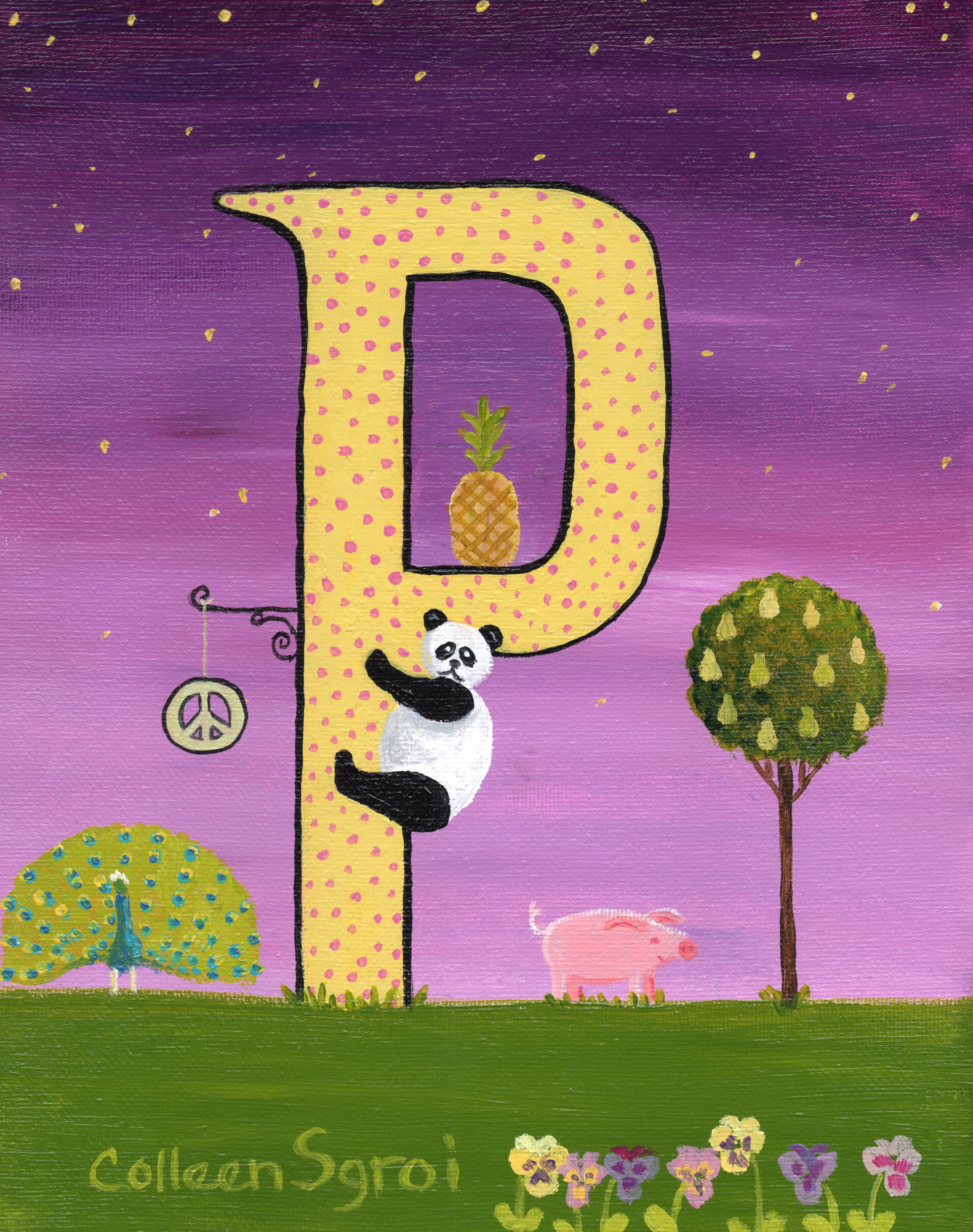 Folk Art Alphabet - P